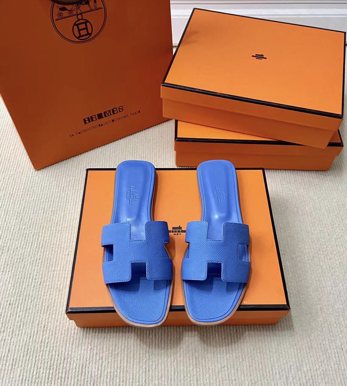 에르메스 올수공 오란 슬리퍼 샌들 앱송 97